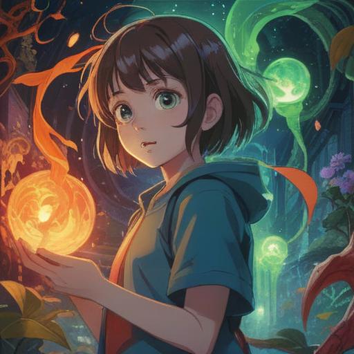 A spiritual encounter with someone resembling your past self, vivid imagery of signs and symbols, ethereal light surrounding the figures, expressions of surprise and recognition, mystical atmosphere, connection between the two individuals, hints of past memories and emotions, vibrant colors, dreamlike quality, 4k