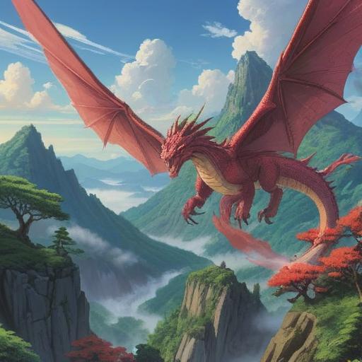 A serene landscape of Aomori Prefecture, a majestic dragon soaring in the sky, surrounded by misty mountains, vibrant greenery, spiritual symbols in the air, subtle glowing orbs representing intuition, a tranquil lake reflecting the scene, enhancing the spiritual atmosphere, 4k