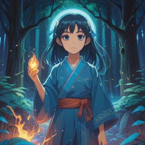 A serene and ethereal scene, blue light radiating softly, deep spiritual significance, symbols of tranquility and wisdom, mystical ambiance, gentle aura surrounding a meditative figure, surrounded by flowing waves of blue energy, a tranquil landscape in the background, harmonious and inviting atmosphere, 4k