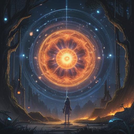 A mystical sphere of blue light, symbolizing spiritual awakening and enlightenment, surrounded by shimmering particles, glowing softly in a serene environment, ethereal and tranquil aura, reflections of cosmic energy, harmonious balance, peaceful atmosphere, 4k