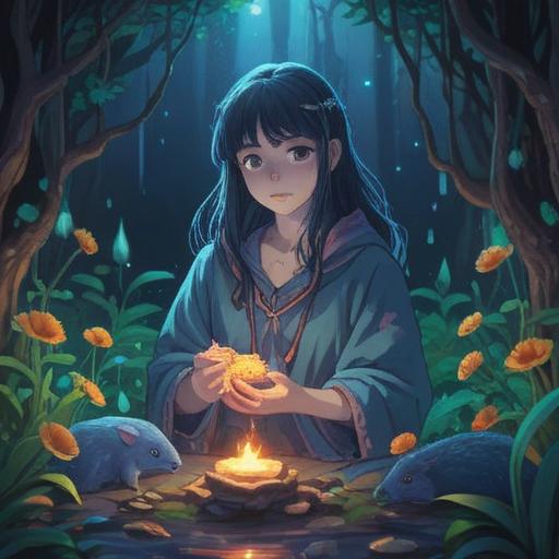 A serene illustration highlighting a person with a blue mole, surrounded by ethereal light, depicting the importance of spiritual awareness, gentle aura, symbolic elements representing caution and insight, soft pastel colors, tranquil nature setting, insight into spiritual signs, 4k