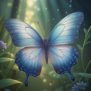 青いアゲハ蝶が示すスピリチュアルな意味の解説