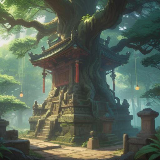 A serene visit to Nishi-Arai Daishi, ethereal spiritual signs emerging around the temple, gentle sunlight filtering through ancient trees, visitors meditating, traditional architecture with intricate details, soft whispers of nature, a sense of tranquility, vibrant colors reflecting the spiritual energy, 4k