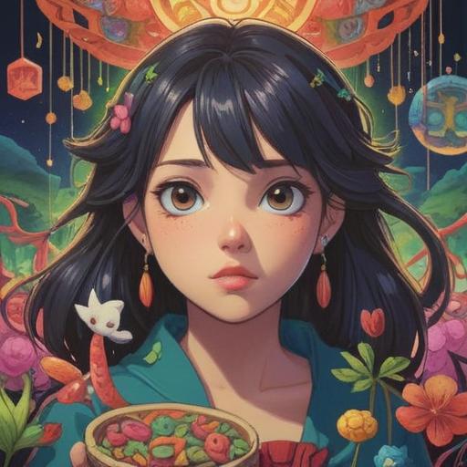 A beautiful person with a stunning voice, surrounded by symbols of good luck, vibrant colors, featuring lucky charms like four-leaf clovers and horseshoes, a radiant aura enhancing the atmosphere, peaceful expression, harmonious setting emitting positive energy, representing prosperity and fortune, 4k