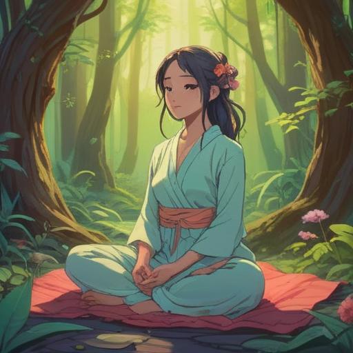 A serene illustration depicting a peaceful figure in meditation, surrounded by soft, ethereal light, subtle whispers flowing through the air, gentle nature elements like leaves and flowers, a calming, spiritual atmosphere, representing the signs of being mindful of a small voice, 4k
