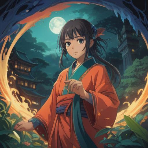 A serene representation of Seiten-sama, surrounded by ethereal light, symbolizing spiritual guidance and enlightenment, intricate details of traditional Japanese elements, tranquil nature setting, soft glows and gentle colors, peace and harmony conveyed through the scene, mystical aura, 4k