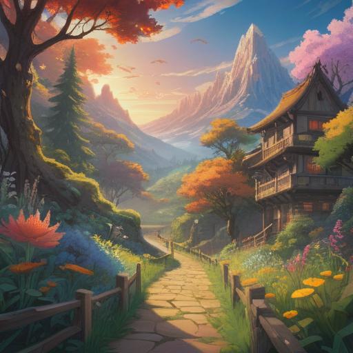 A serene landscape depicting the concept of spiritual growth through mental struggles, a winding path leading towards a radiant light, ethereal symbols of transformation in the sky, soft pastel colors, gentle flowing water, blooming flowers representing hope, a contemplative figure meditating, surrounded by a calming atmosphere, 4k