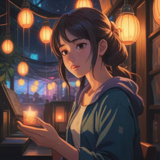 A serene and introspective scene depicting a woman in a peaceful environment, surrounded by gentle auras and soft glowing lights, holding a journal with spiritual symbols, illustrating the importance of intuition and self-care during menstruation, calming colors, ethereal atmosphere, natural elements like plants and crystals, a sense of balance and mindfulness, showcasing emotional well-being, 4k