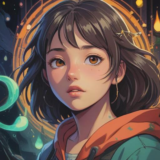 A spiritual journey illustration, featuring a person with a prominent birthmark glowing softly, surrounded by ethereal light and symbols of positivity, serene nature backdrop, harmonious colors, gentle breeze flowing through, warm smiles and peaceful expressions, 4k