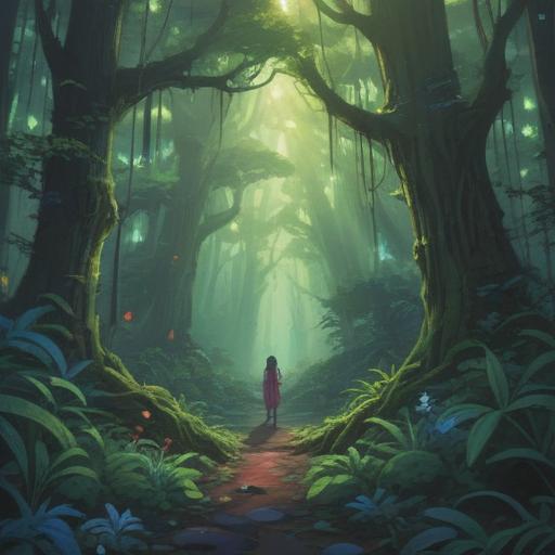 A serene and contemplative scene depicting the spiritual meaning of the reason for being born, ethereal light shining through a dense forest, a figure meditating by a tranquil stream, surrounded by vibrant flowers and fluttering butterflies, symbols of growth and enlightenment, harmonious connection with nature, mystical atmosphere, sense of purpose and belonging, 4k