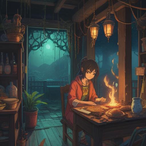 A mystical scene depicting a person in a serene environment, sensing an unpleasant odor reminiscent of rotting food, surrounded by ethereal glowing symbols, subtle energy waves, vibrant nature elements reacting to the scent, deep introspection, spiritual awakening, a sense of caution and awareness represented through visual metaphors, tranquil atmosphere, soft light, 4k