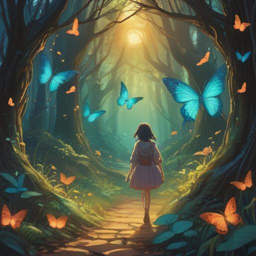 A mystical scene depicting the spiritual signs to watch for during a separation, ethereal light illuminating a path, golden butterflies symbolizing transformation, delicate whispers of the universe felt in the air, shimmering orbs representing guidance, serene forest background with ancient trees, subtle hints of connection through glowing threads, tranquil atmosphere, 4k