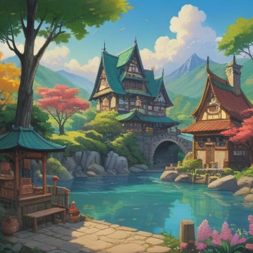 A whimsical illustration of a lucky item symbolizing reunion, a beautifully crafted charm with intricate details, surrounded by a serene landscape, featuring vibrant flowers and a gentle stream, evoking feelings of hope and renewal, soft sunlight filtering through the trees, an emotional scene capturing the essence of reconnecting, 4k