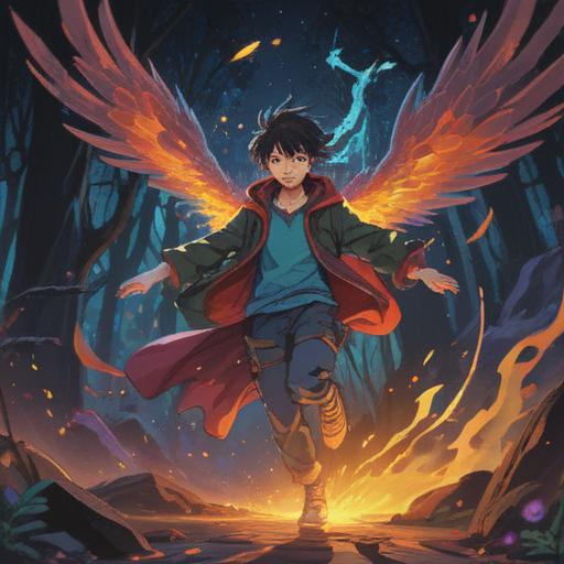 A spiritual depiction of a person in a hurry, representing urgency and the quest for deeper meaning, dynamic movement, a flowing aura surrounding the individual, contrasting calmness in the background, symbols of enlightenment, ethereal light, vibrant colors, a journey of self-discovery, deep emotional impact, nature elements intertwined, 4k