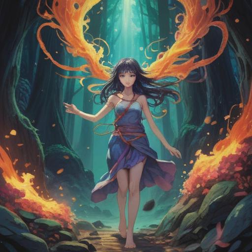 A mystical representation of spiritual attraction, vibrant energy radiating from a central figure, ethereal light surrounding the body, symbolic elements illustrating connection and desire, nature imbued with a sense of harmony, serene landscape with flowing water, soft pastel colors, enchanting atmosphere, 4k