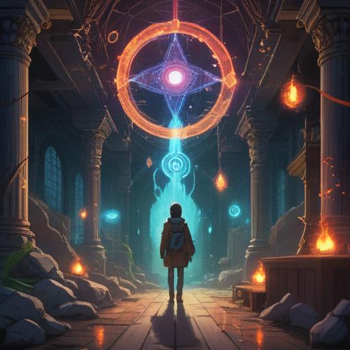 A mystical illustration depicting spiritual signs to watch for when interacting with a malicious person, a glowing aura surrounding a warning symbol, ethereal light filtering through a dark forest, mysterious shadows lurking, a figure appearing contemplative while observing the signs, nature elements representing intuition and awareness, vibrant yet eerie colors, intricate details capturing the essence of spirituality, balanced composition, 4k