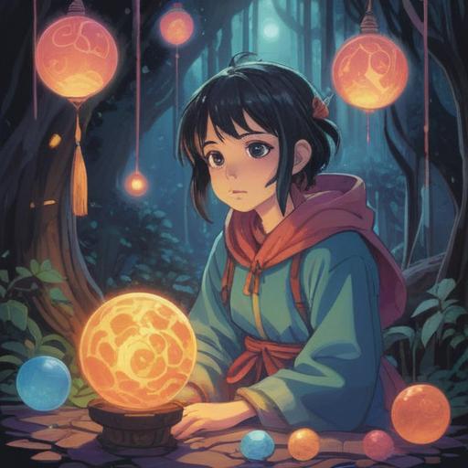 A serene and mystical illustration, depicting a figure in a deep meditative state, surrounded by ethereal glowing orbs, soft pastel colors, a gentle aura flowing around, subtle symbols of tranquility and enlightenment, dreamy landscape with floating clouds and stars, conveying a sense of profound weariness yet calmness, 4k