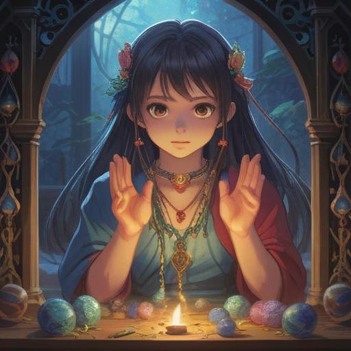 A spiritual illustration depicting the symbolic meaning of breaking prayer beads, ethereal lighting, serene atmosphere, fragmented beads scattering, soft-focus background, representation of spiritual awakening and transformation, harmonious colors, 4k