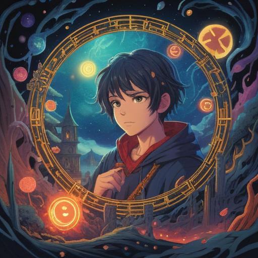 A mystical representation of the number 9, glowing ethereally, surrounded by celestial symbols, soft light emanating from the number, an aura of positivity and enlightenment, spiritual guardian figures in the background, vibrant colors, harmonious composition, deep connection with the universe, 4k