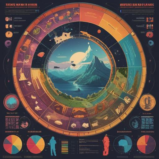 A vibrant and engaging infographic, showcasing various aspects of summarization, colorful pie charts and graphs, clear and concise text elements, modern design elements, a blend of digital and traditional illustration styles, 4k