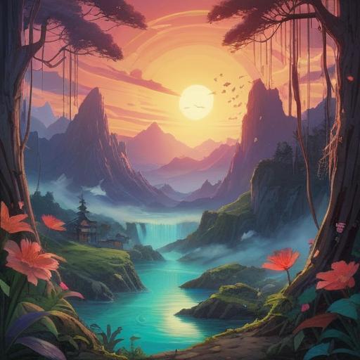 A serene and mystical landscape, featuring the number 2 in elegant typography, surrounded by ethereal light, symbols of spiritual guidance like feathers and lotus flowers, a tranquil atmosphere, soft glowing colors, harmonious balance, reflecting the essence of duality and connection, high-resolution