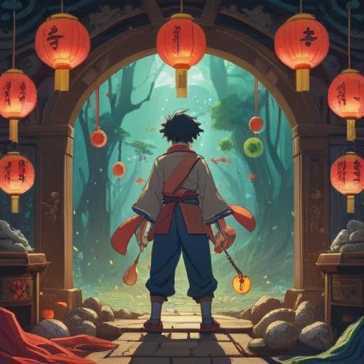 A visually striking representation of the number 2 as a lucky item, vibrant colors, surrounded by symbols of good fortune, such as a four-leaf clover and a lucky cat, dynamic composition, magical sparkles, a serene background, inviting atmosphere, 4k