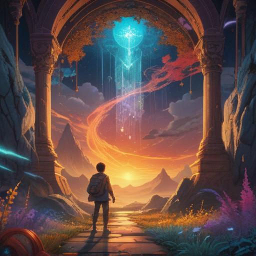 A serene and mystical landscape, featuring the number 1818 in radiant light, surrounded by ethereal symbols and vibrant energy fields, a calming blue and purple color palette, floating orbs and stars, representing harmony and balance, inviting sense of connection to the universe, detailed celestial background, immersive and uplifting atmosphere, 4k