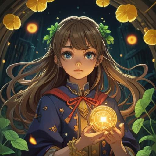 A captivating illustration of the number 17 illuminated with a golden glow, surrounded by symbols of luck such as four-leaf clovers, horseshoes, and stars, set against a serene landscape of rolling hills and a bright blue sky, depicting a hopeful and prosperous atmosphere, enchanting details, vibrant colors, whimsical elements, inspiring scene, 4k