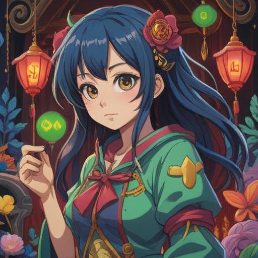 A charming illustration of a lucky charm inspired by the number 1414, vibrant colors, intricate design features, symbols of good fortune such as clovers and stars, whimsical elements like sparkles and glowing effects, magical atmosphere, delightful character motifs, 4k