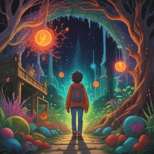 An illustrative depiction of a person experiencing a spiritual awakening, surrounded by symbolic imagery representing growth and transformation, inner turmoil depicted through visual metaphors, ethereal lights illuminating the scene, a meditative atmosphere, art that conveys introspection and guidance, intricate details in facial expressions, calming colors, 4k