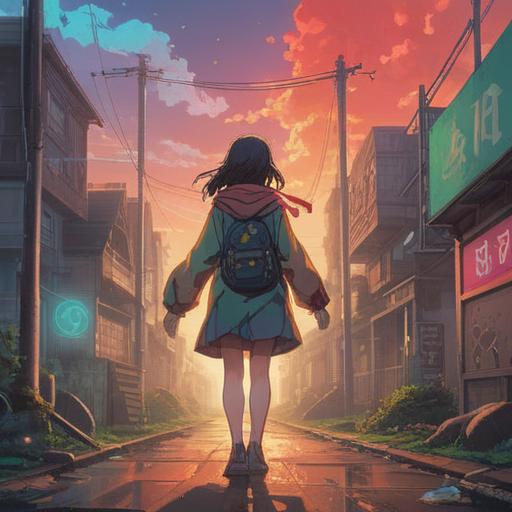 A serene scene depicting a figure standing at a crossroads, surrounded by ethereal light, representing the choice between surrendering to life's challenges and embracing spiritual transformation, symbols of hope and renewal in the surroundings, vibrant flowers blooming, gentle rays of sunlight breaking through clouds, a calm and reflective atmosphere, 4k