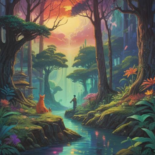 A spiritual illustration depicting various signs guiding one’s life purpose, ethereal light radiating from nature, symbolic animals representing intuition, celestial bodies like stars and moons, vibrant colors merging in the background, serene atmosphere, a person contemplating their path, 4k