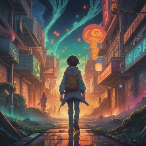 A serene illustration depicting a person standing at a crossroads, a sense of uncertainty in the air, ethereal symbols surrounding them representing spiritual signs, soft light illuminating the path ahead, nature elements like trees and flowers symbolizing growth, a calm and reflective atmosphere, vibrant colors capturing the essence of life changes, visual metaphors for new beginnings, 4k