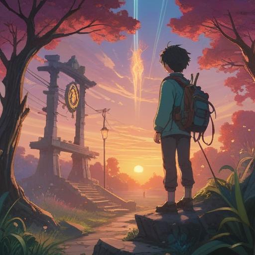 A serene and contemplative scene depicting a person standing at a crossroads, symbols of rebirth and renewal surrounding them, ethereal light shining down, soft colors blending harmoniously, nature elements like flowing water and blooming flowers, a sense of tranquility and introspection, spiritual symbolism such as butterflies and mandalas, 4k