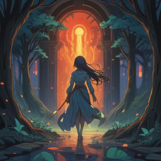 A spiritual representation of a personal accident, ethereal light surrounding a figure, symbolizing transformation and rebirth, shadowy silhouettes in the background, serene landscape reflecting inner turmoil, vibrant yet calming colors, dreamlike quality, deep emotional resonance, 4k