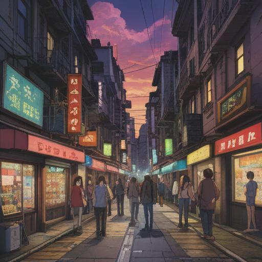 A crowded city street, people rushing by, a sense of overwhelming energy, subtle glowing aura around individuals, signs of fatigue and stress, mystical symbols faintly visible in the air, serene moment amidst chaos, spiritual messages in the surroundings, heightened awareness, vibrant emotions, calming elements, 4k