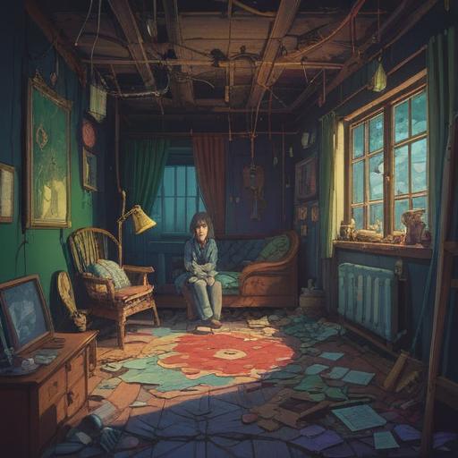 A thought-provoking illustration depicting the signs of deteriorating human relationships, abstract symbols representing emotional distress, shadowy figures in the background, gentle light illuminating moments of clarity, deep colors to convey tension, a contrast of serenity and chaos, ethereal elements symbolizing spiritual guidance, 4k