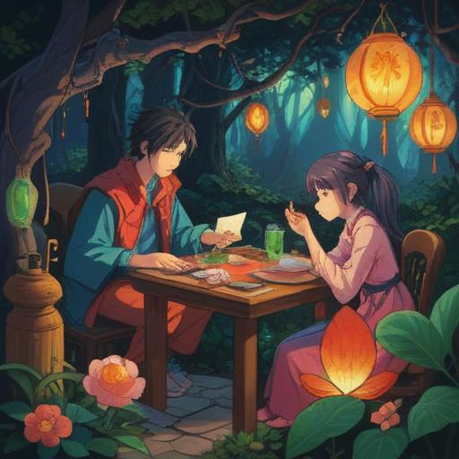 A surreal illustration representing the concept of lucky items after changing human relationships, vibrant colors, mystical elements, symbolic objects like four-leaf clovers and lucky charms, a backdrop of intertwined paths symbolizing relationships, a sense of hope and transformation, artistic flair, 4k