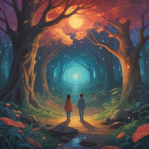 A serene scene depicting individuals in a thoughtful conversation, soft light illuminating their faces, ethereal aura surrounding them, symbolic representation of connection and separation, inner reflection on relationships, nature surrounding them, representing emotional depth and growth, calming colors, tranquil atmosphere, 4k