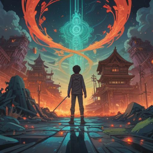 A mystical illustration depicting a person standing at a crossroads, surrounded by swirling energies, symbols of connection and disconnection, ethereal light illuminating their path, thoughtful expression, atmospheric environment, trees representing growth and barriers, subtle hints of spiritual guidance, exploring the depths of human relationships, 4k