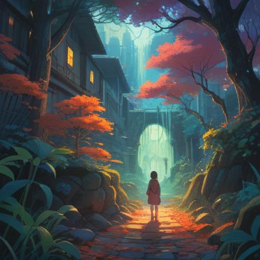 A serene scene depicting the spiritual signs brought by parting, ethereal light illuminating the surroundings, a gentle breeze rustling through leaves, two figures embracing in a moment of farewell, symbols of hope and renewal in the background, a soft glow representing new beginnings, tranquil atmosphere, 4k