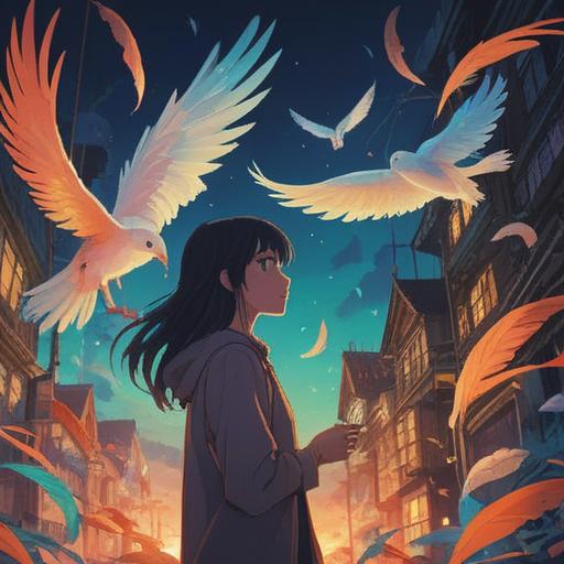 A serene scene depicting the act of resolving human relationships, soft ethereal light, peaceful expressions on faces, symbolic elements like floating feathers and blooming flowers, representation of personal growth and healing, a tranquil environment, vibrant colors, spiritual awakening, harmonious atmosphere, 4k