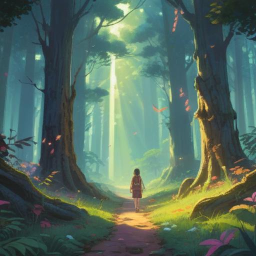 A serene landscape depicting letting go as a spiritual journey, gentle sunlight filtering through trees, symbolic elements like feathers floating in the air, a calm river representing flow and release, soft colors enhancing tranquility, ethereal atmosphere, muted tones emphasizing peace and reflection, detailed natural scenery, 4k