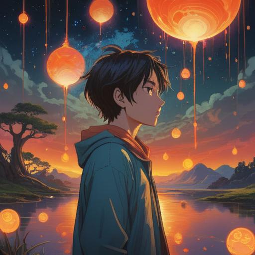 A serene scene depicting a person in deep reflection, surrounded by glowing orbs representing spiritual signs, whispers of wisdom in the air, ethereal light illuminating their face, symbolizing the importance of learning from relationships, nature softly fading into the background, calm and introspective atmosphere, 4k
