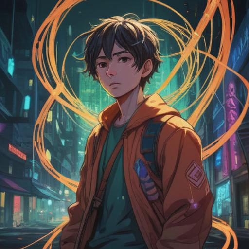 A mystical, serene scene depicting a person surrounded by swirling ethereal lights, signs of connection and disconnection represented by intertwined vines, a gentle aura showcasing emotional turmoil, a soft glow illuminating the figure's face reflecting contemplation, symbols of intuition and awareness floating in the air, tranquil forest setting, vibrant colors, calming atmosphere, 4k