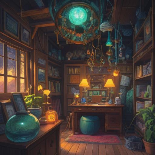 A serene spiritual scene, depicting a collection of lucky items, calming colors, soft glowing aura, intricate details of each item, various symbols representing harmony and peace, gentle ethereal background, people feeling relaxed and uplifted, harmonious atmosphere, 4k