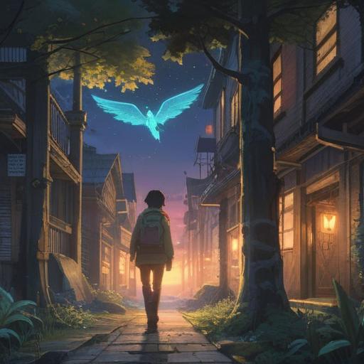 A serene and mystical scene depicting spiritual signs during times of trouble, glowing symbols in the air, soft ethereal light illuminating the environment, a person meditating or seeking guidance, nature surrounding them, a sense of calm and awareness, intriguing visual elements representing intuition and guidance, rich colors portraying hope and clarity, 4k