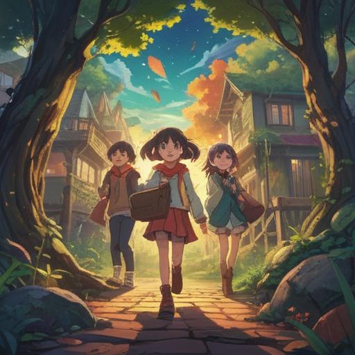 A serene and introspective scene, diverse group of people connecting, warm smiles and gestures of support, symbolic representations of growth and transformation, ethereal light surrounding them, nature setting with blooming flowers, harmonious atmosphere, deep emotional bonds, 4k