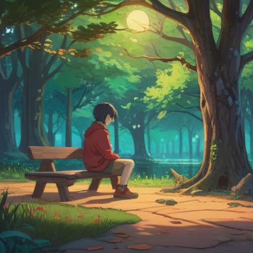 A thoughtful scene depicting a person preparing mentally to avoid misunderstandings, a calm park setting, deep in contemplation, subtle expressions of anxiety mixed with determination, natural lighting filtering through the trees, soft focus on the background, aware of surroundings, visual cues of potential confusion, introspective mood, 4k