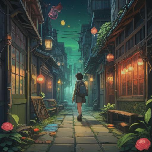 A serene and introspective scene depicting a person reflecting on their past mistakes, surrounded by symbols of luck such as four-leaf clovers and lucky charms, soft sunlight filtering through trees, a sense of healing and redemption, tranquil atmosphere, gentle expressions, 4k